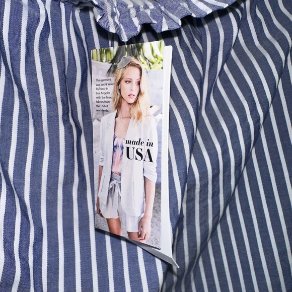 NWT Karen by Karen Kane Fresco striped Off the Shoulder Blouse - Picture 6 of 6